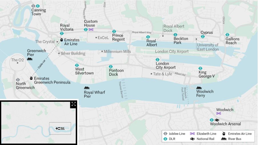 Royal docks map