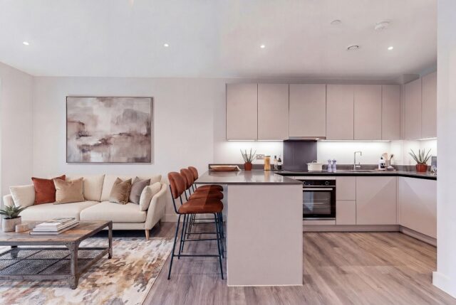 Living and kitchen